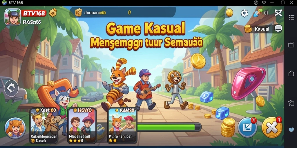 Antarmuka permainan BTV168 yang menarik dan user-friendly.