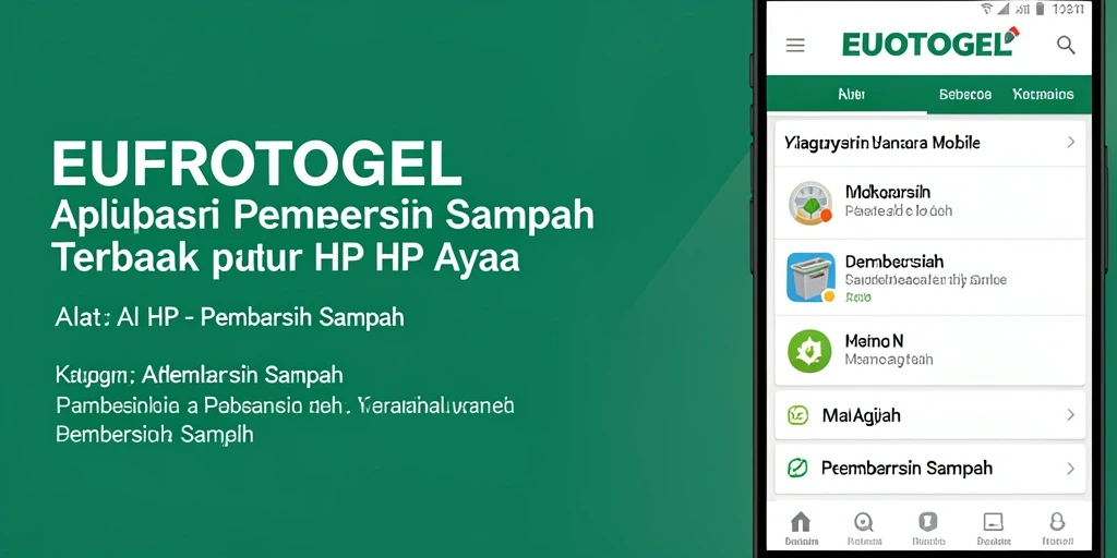 Antarmuka EUROTOGEL yang sederhana dan fungsional untuk Pembersih Sampah.