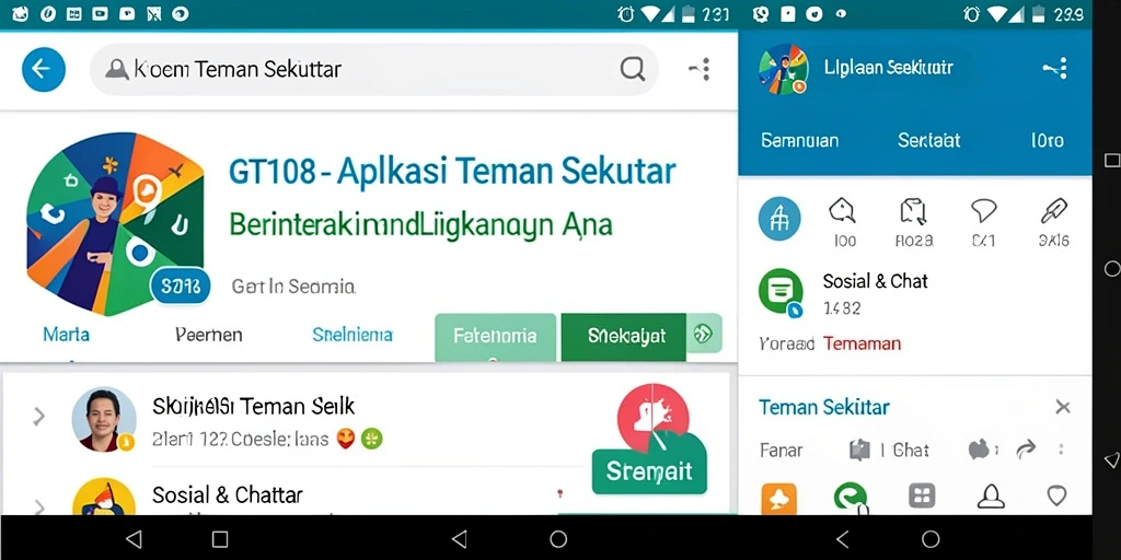 Antarmuka aplikasi GT108 yang menarik dan mudah dipahami.