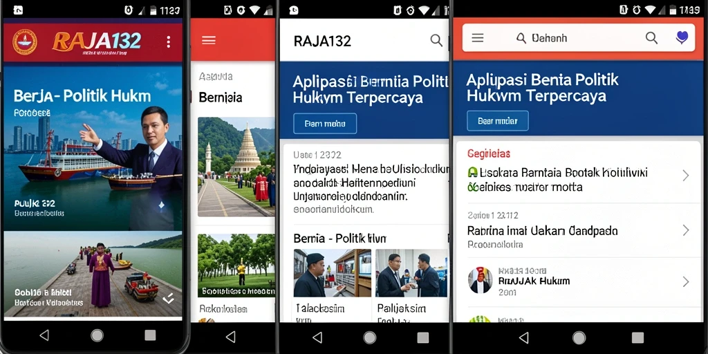 Antarmuka RAJA132 yang sederhana dan informatif.